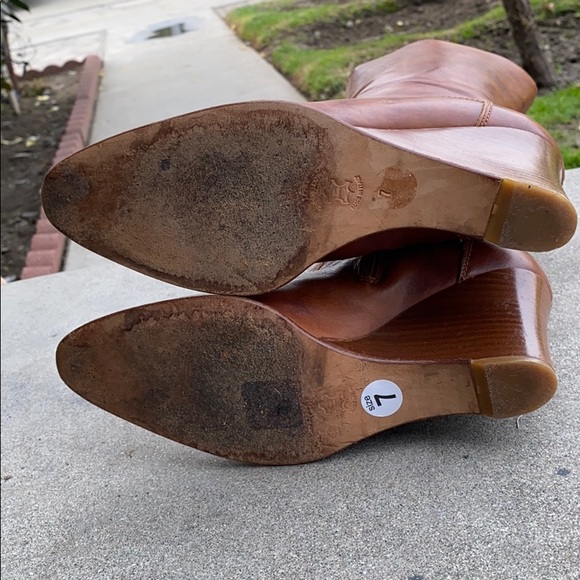 J. Crew -Brown Leather Wedge Boots - Picture 11 of 11